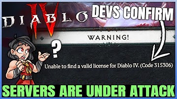 Diablo 4 - WARNING: HUGE Server Issues, DDoS Attack, Error Code 315306 Fix, Hardcore DCs & More!