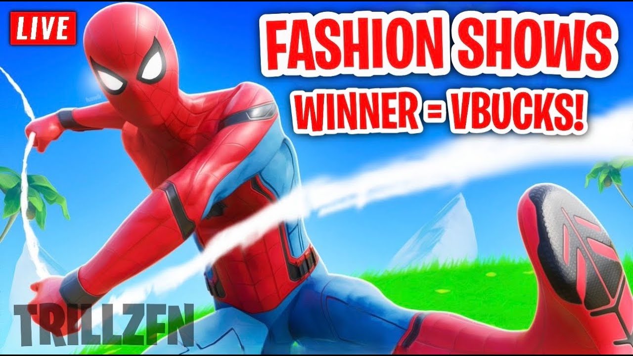 ? REAL FORTNITE FASHION SHOW LIVE! HIDE & SEEK! CUSTOM MATCHMAKING 1 WIN = 15000 VBUCKS #fashionshow