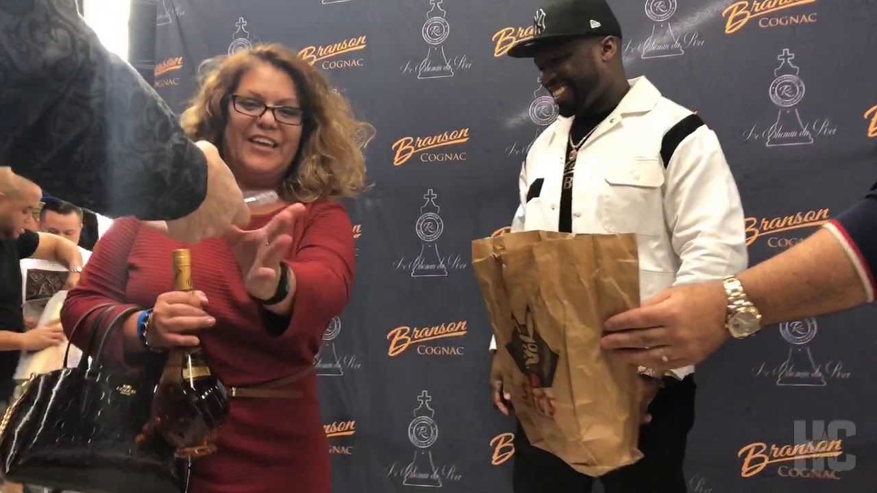 50 Cent stops in Houston area to promote lines of champagne, cognac