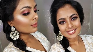 Indian Wedding Guest Makeup Tutorial - Metallic Rose Gold Eyes & Brown Lips-GRWM-Huda Beauty Dupe Indian Wedding Guest Makeup Tutorial - Metallic Rose Gold Eyes & Brown Lips-GRWM-Huda Beauty Dupe