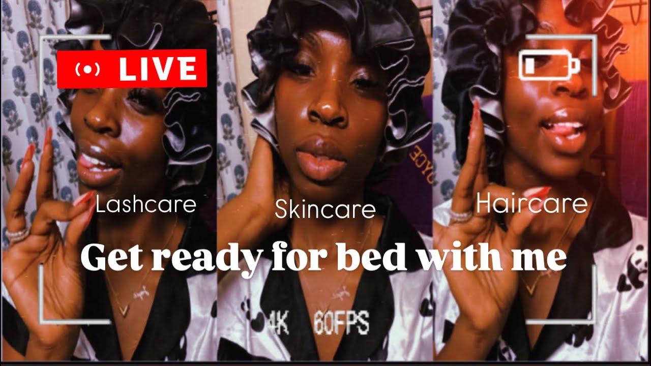 Night Routine Live 🌙 | Full Skincare, Lash Care & Hair Care Before Bed ...
