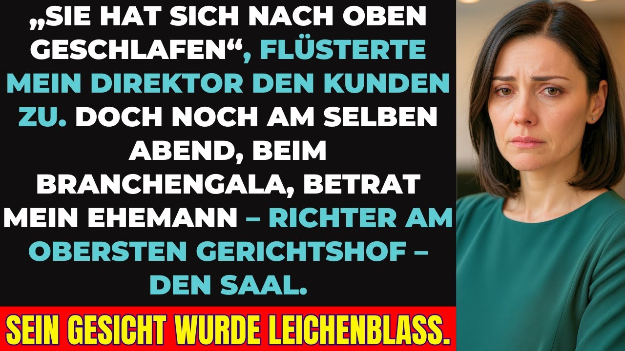 Mein Direktor sagte, ich hätte mich hochgeschlafen – bis mein Mann die Gala betrat