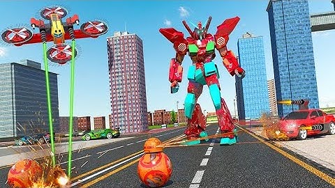 DRONE ROBOT CAR TRANSFORMATION GAME 3D - ANDROID GAMEPLAY