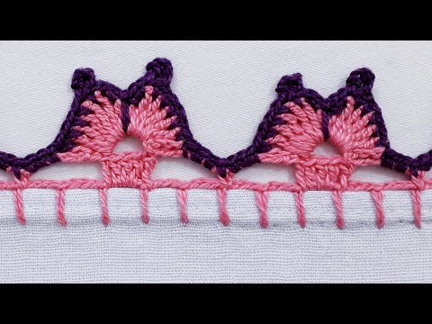 Bico em crochê borboletas fácil de fazer