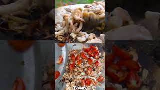 SQUID PRAWN SCRAMBLED EGG | Sea Food Mixed Egg Recipe | World Food Tube #shorts #reels