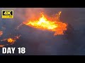 Lava pushing to the east and south of the volcano. Seen from Litlihrutur. Iceland Volcano 26.07.23