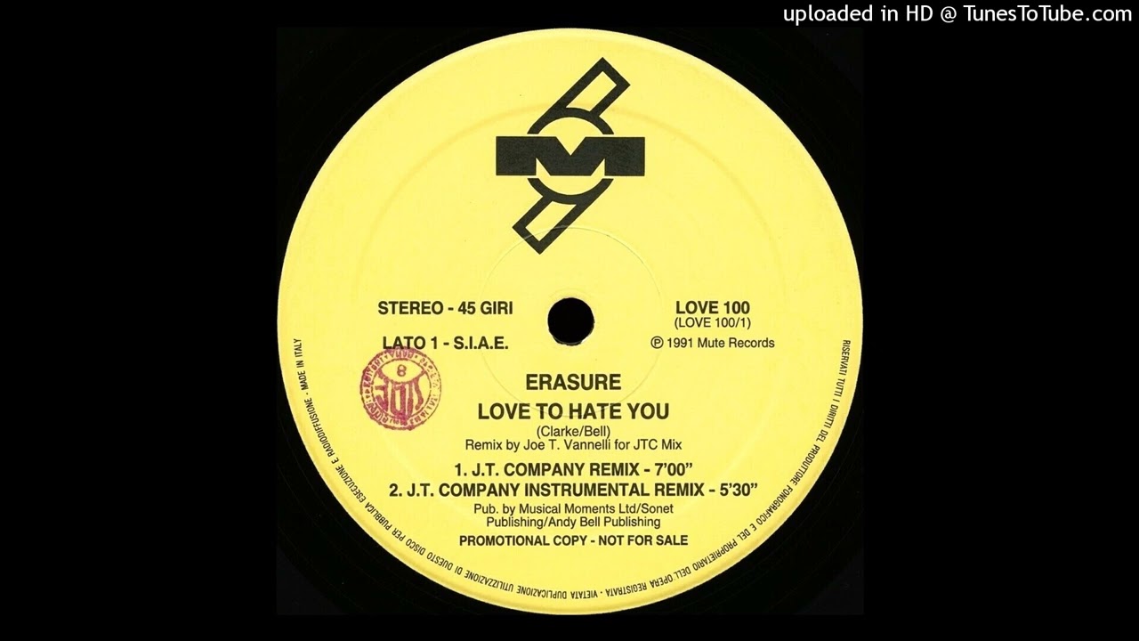 Erasure – Love To Hate You (J.T. Company Remix) 1991 - YouTube