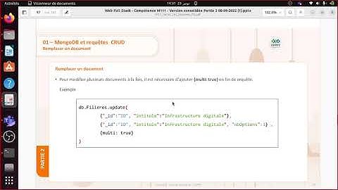 Mongodb (Vidéo 5) : Les opérations CRUD