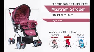 Tiffy & Toffee Maxtrem Baby Stroller & Pram with Reversible Handle, 360 Rotating Wheels, Extra screenshot 4