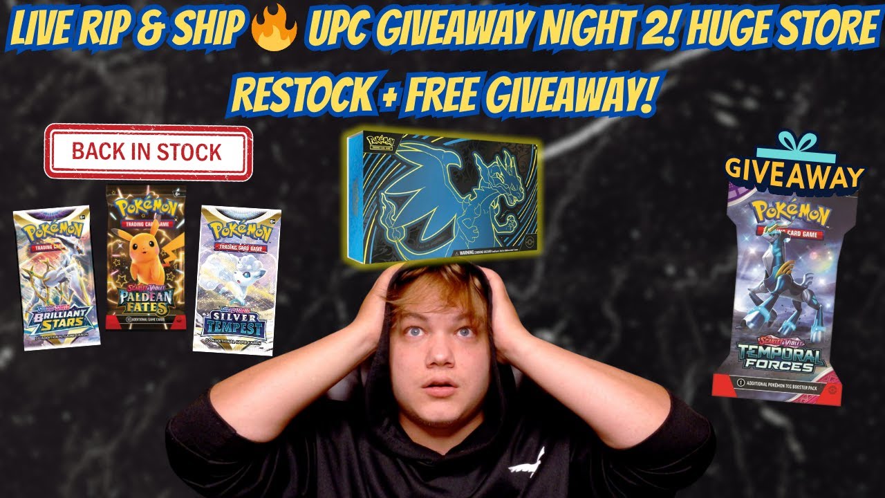 Upc Small Rip LIVE RIP & SHIP 🔥 UPC Giveaway Night 2! HUGE Store Restock + FREE ...