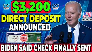 Biden Said Checks Sent! $3,200 Deposits Are Sent By SSA For Social Security SSI SSDI VA Seniors