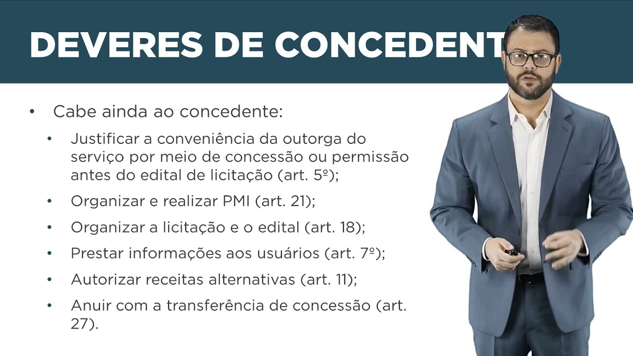 Aula 06 o concedente e o regulador nas concessões YouTube