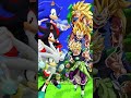 Sonic, Shadow & Silver Vs Goku, Vegeta & Broly #shorts