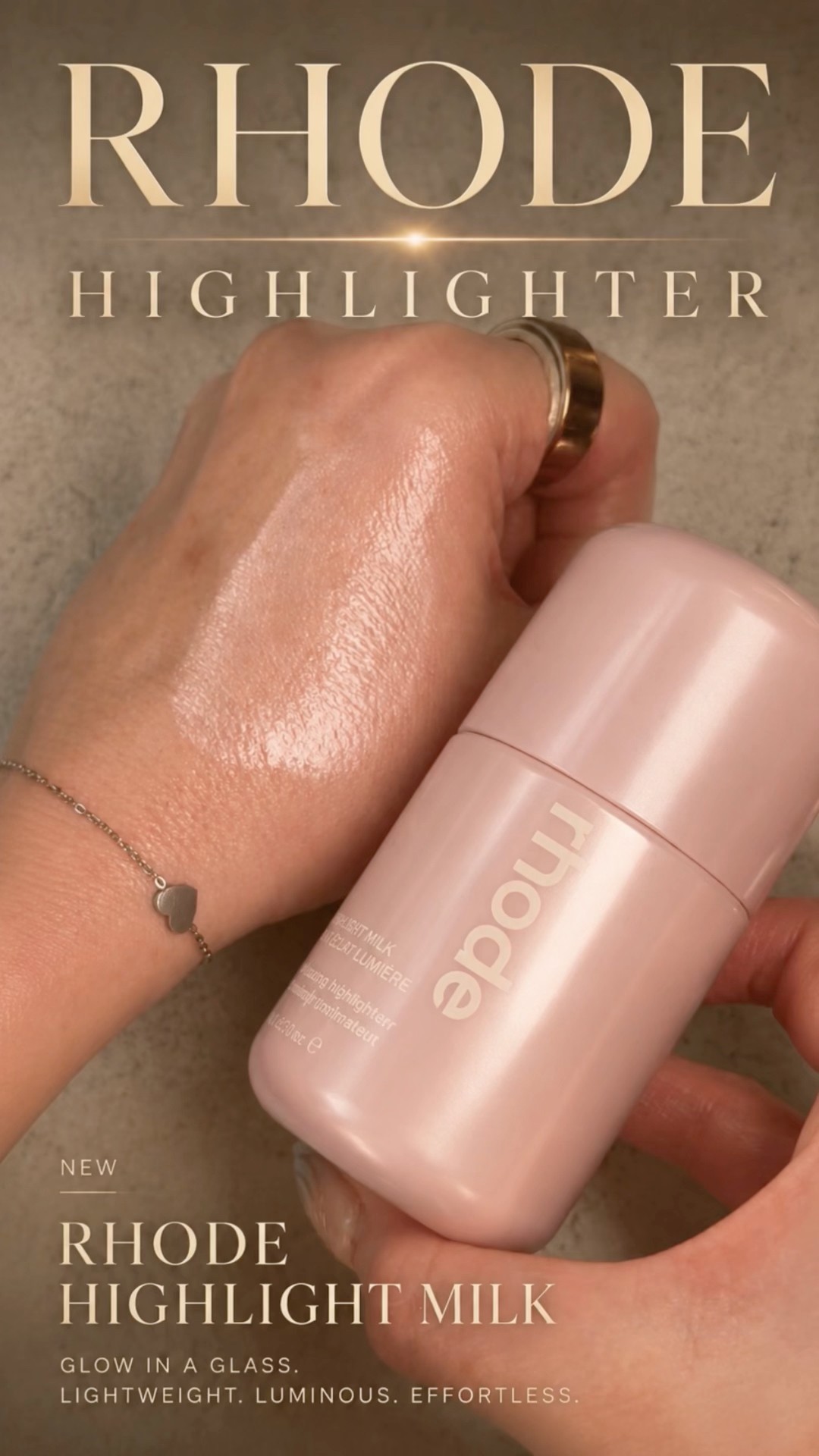 Live Swatch of Rhode Highlight Milk ✨ - YouTube