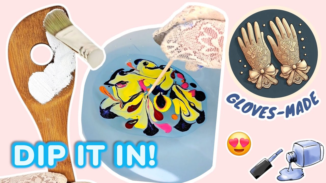 Hydro Dipping with old Nail Polish / Trash to Treasures - kitchen decoration DIY