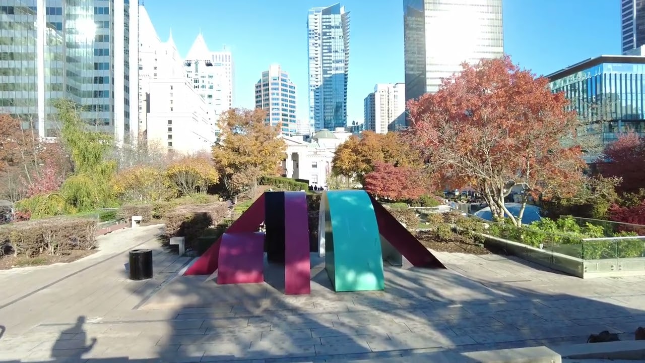 Vancouver - Walking through Robson Square from the Law Courts to the new Apple Store.