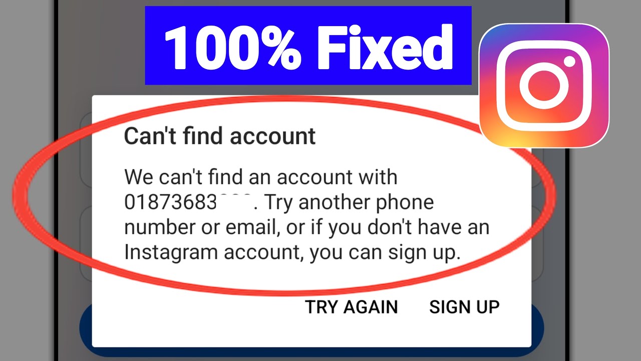 How To Fix Can't Find Account Problem On Instagram Instagram Can't How To Fix Can't Find Account Problem On Instagram Instagram Can't