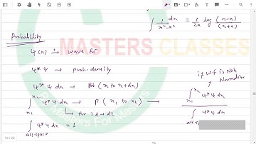 QM10 Probability In Quantum Mechanics|IITJAM||GATE||CSIR NET||JEST|MastersClasses RaipurCG