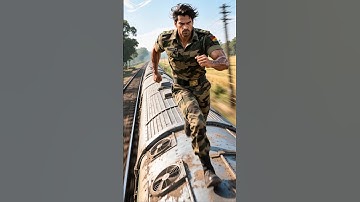 Indian Army saved Passenger Train from broken Bridge🚆 #ai #army