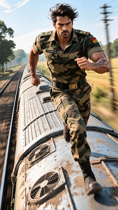 Indian Army saved Passenger Train from broken Bridge🚆 #ai #army