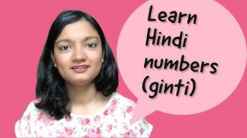 Learn Hindi numbers | Hindi number names