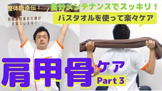 【整体師直伝】バスタオルを使って楽々ケア！肩甲骨ケアPart3