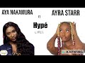 Aya Nakamura - Hypé feat. Ayra Starr (LYRICS Officiel)