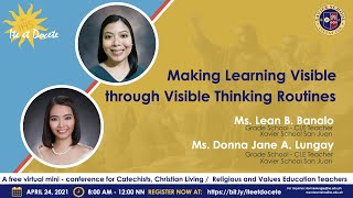 Making Learning Visible Through Visible Thinking Routines with Teacher Donna & Teacher Lean