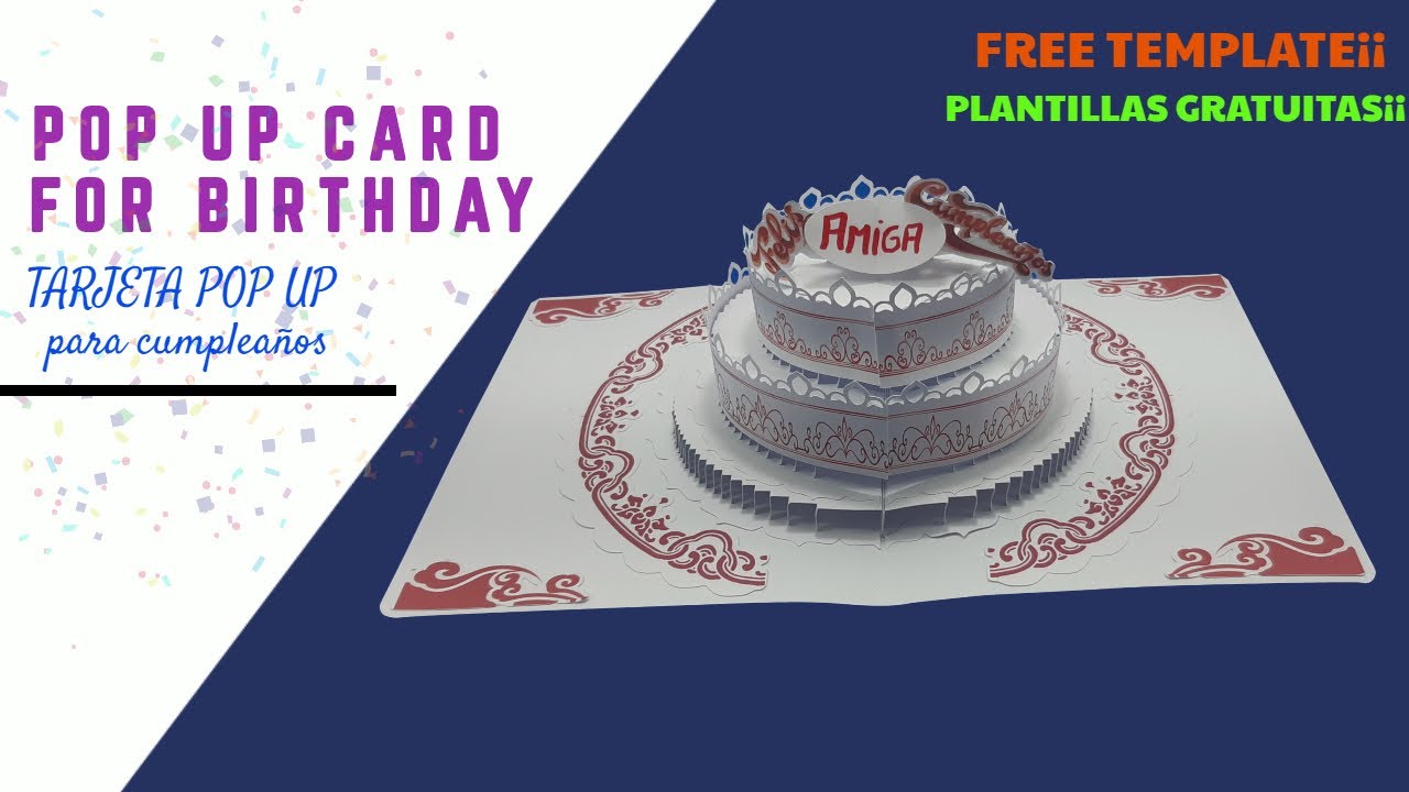 POP UP CARD FOR BIRTHDAY, MANUALIDADES CREATIVAS/ TARJETA PARA