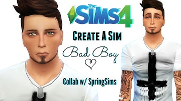 The Sims 4 : Create A Sim - Bad Boy | Collab w/ SpringSims