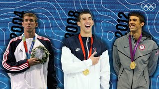 Michael Phelps wins 100m butterfly gold THREE times in a row! 🥇🥇🥇