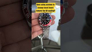 Does acetone remove the ar coating when changing bezel insert Pagani design GMT