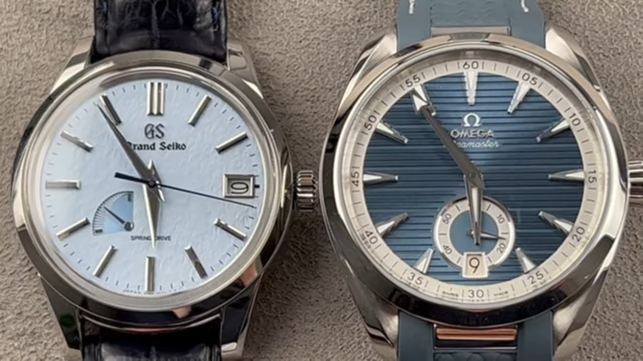 Grand Seiko Spring Drive vs Omega Seamaster Aqua Terra Small Seconds Luxury  Watch Comparison - YouTube