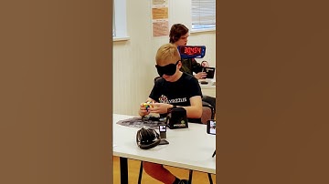 Rubik’s cube solved blindfolded in 15 seconds #cubing #solvecube #rubiks  #speedcubing