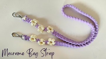 Macrame Bag Strap Daisy | Macrame Flower Pattern Tutorial