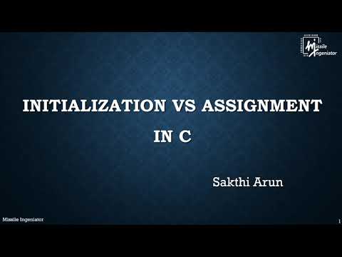 difference between initialization and assignment in c programming