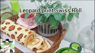 ❤🐆ලෙපර්ඩ් ප්‍රින්ට් ස්විස් රෝල් .❤🐆 Leopard print Swiss Roll