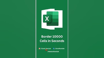 Excel trick to add border 10000 cells | #Excel #ExcelTricks #msexcelfunclub #excelclasses