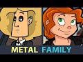 METAL FAMILY la HISTORIA COMPLETA en UN VIDEO | EL PASADO de GLAM | Dart Toons