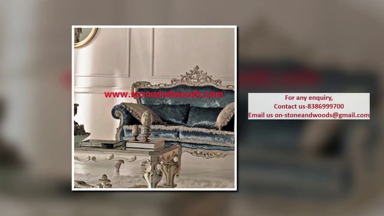 Wooden handicraft Sofa and Chairs | Stone and woods | Silver carved sofas | White metal carved sofa