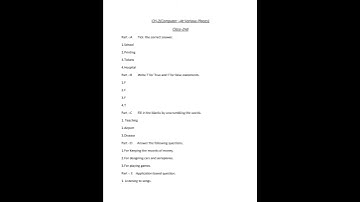 CHAPTER 2 CLASS 2 computer Answer key