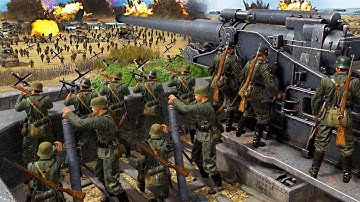 I built a WW2 D-DAY DEFENSE in NEW Base Building BEACH INVASION! - Gates of Hell: Airborne DLC