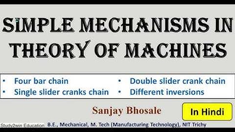 Simple Mechanisms in Theory of Machine MES2019