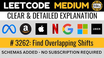 Leetcode MEDIUM 3262 - SELF JOINs in SQL - Find Overlapping Shifts | Everyday Data Science