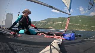 Learning to Skipper a FX-One at Wildwind in Vasiliki, Greece