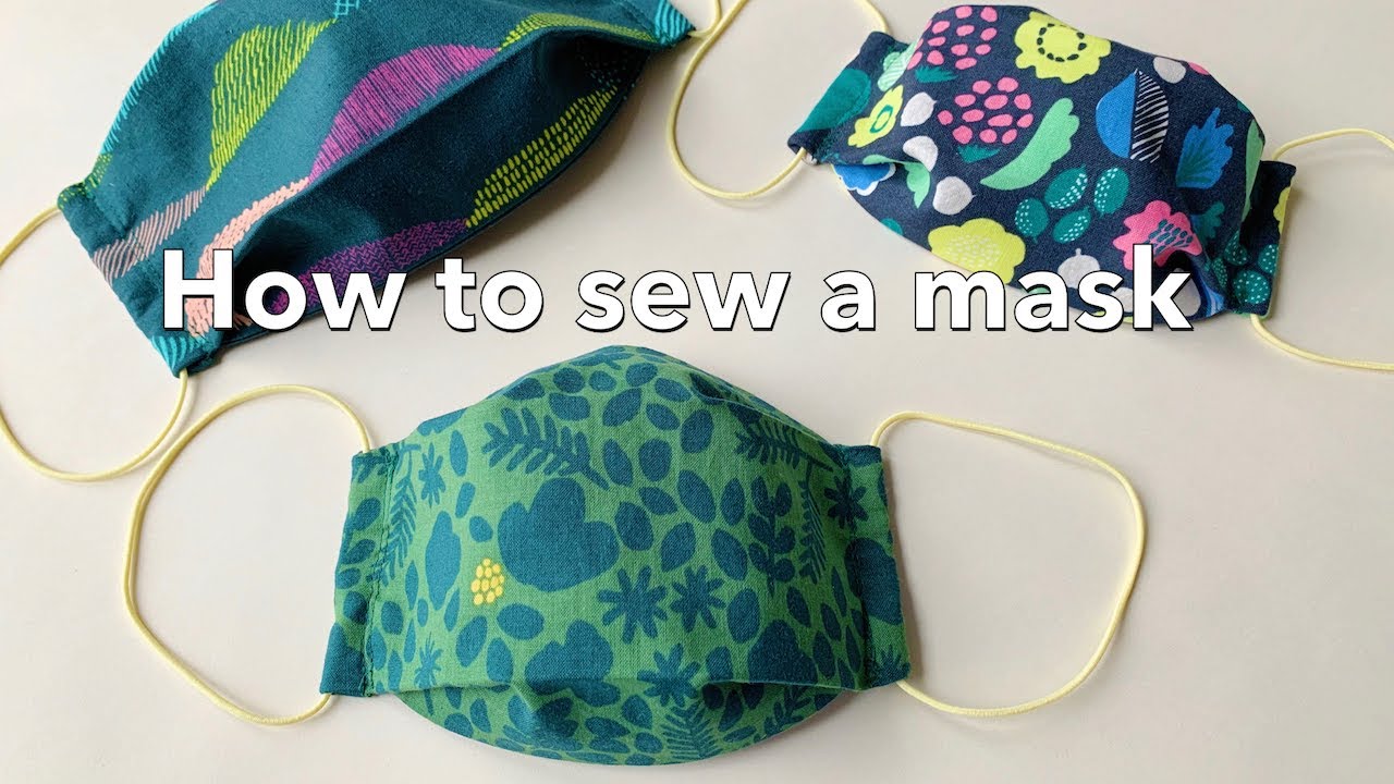 一枚の布で出来る立体マスクの作り方 How To Sew A Mask 夏用マスク 大人用 子供用 簡単 Sewing Tutorial Pikku Saari ピックサーリ Youtube