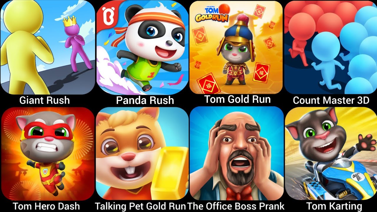 Panda Rush Panda Rush,Talking Tom Gold Run,Giant Rush,Talking Tom Hero Dash,Count ...