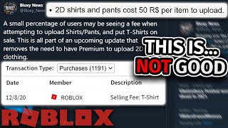 Roblox Clothing Fees Are Now Here This Is Bad Youtube - roblox group store percentage profit