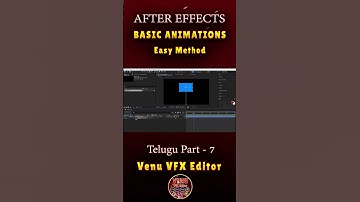 Part : 7 | After Effects Tutorial : Basic Animatoin Logo & Text Animation | Venu VFX Editor
