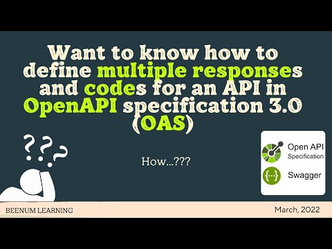 How to define multiple responses and response codes for an API in Open API specification 3.0 (OAS)